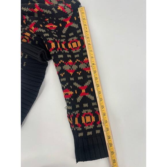 Gap Vintage Sweater Womens Medium Black Striped Retro Pullover Crewneck X's - Picture 16 of 16